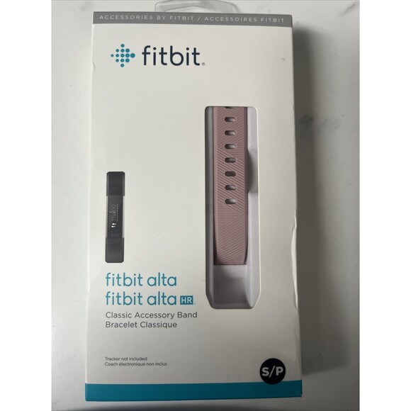 NEW Genuine Fitbit Alta & Alta HR Classic Band Pink Size Small S/P - Picture 1 of 8